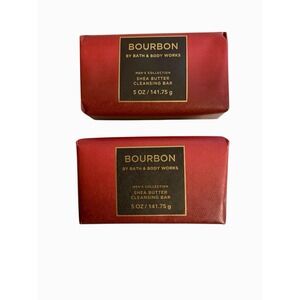 Bath & Body Works Mens Collection Bourbon Shea Butter Cleansing Bar Soap x 2